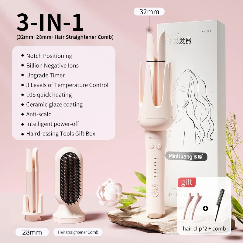 Automatic Hair Curler 32Mm Auto Rotating Ceramic Hair Roller Professional Curling Iron Stick 40Mm Curling Wand Hair Waver Gift